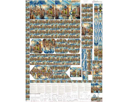 Canvas Taschen Panel - Digitaldruck Weekender Städte Gelb
