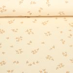 Bio Rippjersey Natural - Blumen Natur