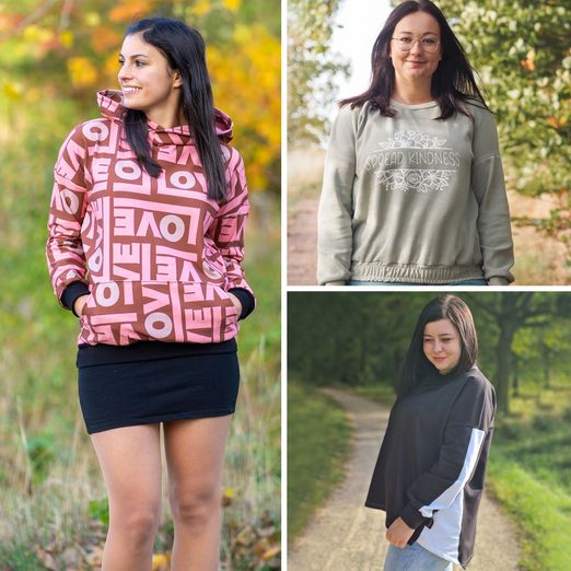 Hoodie - lovely lady oversized hoodie - Schnittmuster eBook