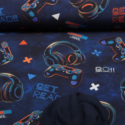 Softshell - Digitaldruck Controller Blau