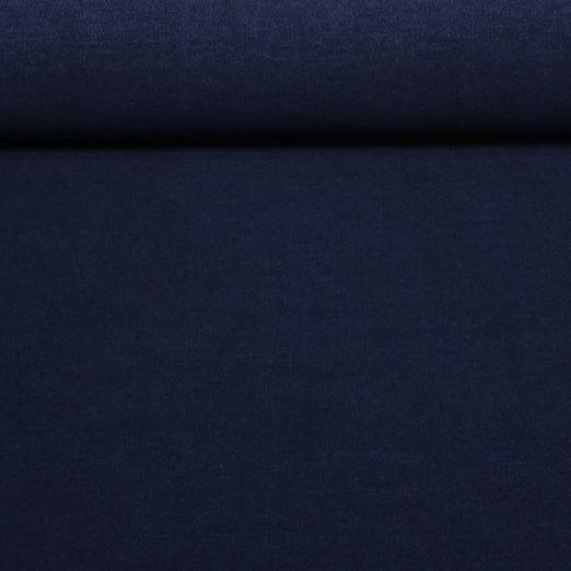 Jersey - Jeans brodé Uni Bleu foncé