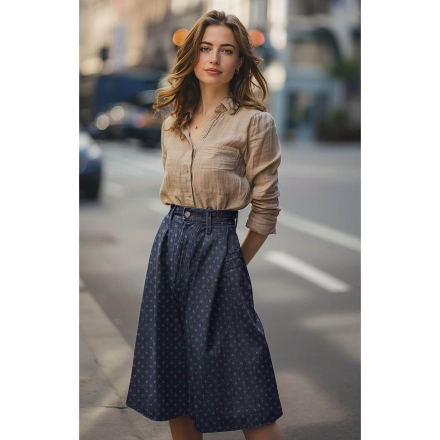 Jeans - Jacquard Look usé Extra-large Bleu-1 Jeans - Jacquard Look usé Extra-large Bleu-1