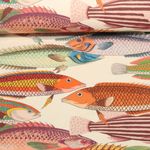 Baumwoll-Canvas Hugo & Hilda - Fische Ecru Multicolor