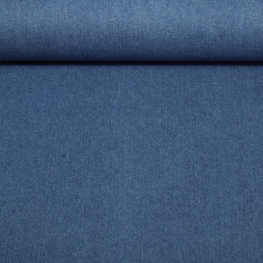 Tissu jeans pantalon lourd - Bleu moyen