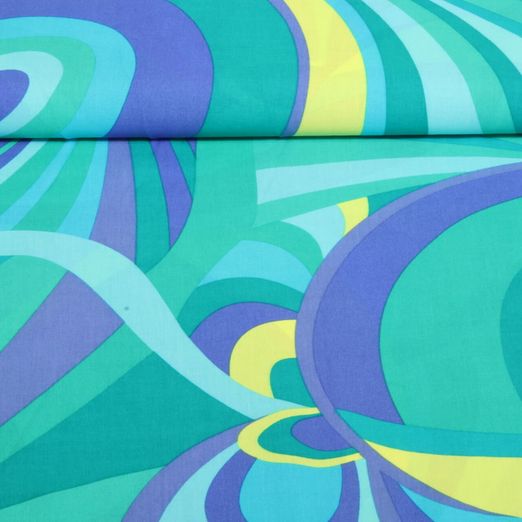 Baumwoll-Voile - Graphic Blau