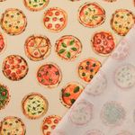 Cretonne di cotone - Stampa digitale Pizza Beige Cretonne di cotone - Stampa digitale Pizza Beige