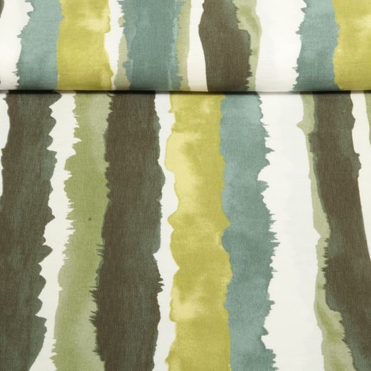 Kleider und Blusenstoff - Streifen Aquarell Khaki