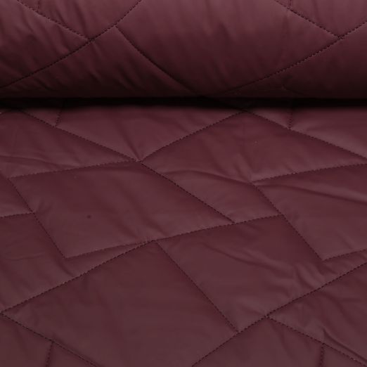 Gesteppter Jackenstoff - Geometric Bordeaux
