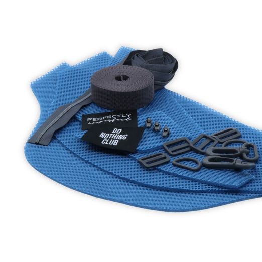 Air Mesh Nähset für 2 Bauchtaschen - jeansblau