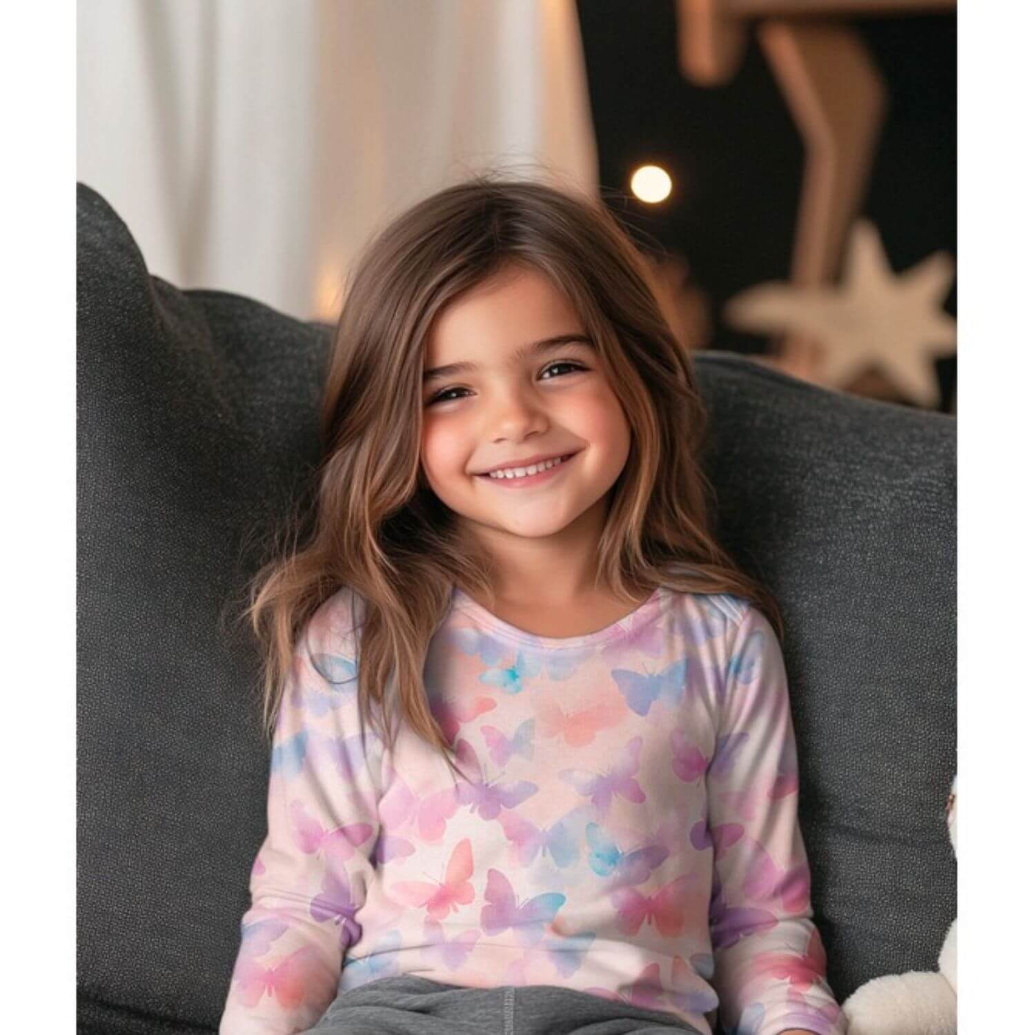 Jersey - Digitaldruck Schmetterlinge Pfirsich-1 Jersey - Digitaldruck Schmetterlinge Pfirsich-1