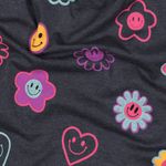 Jersey - Smileys Mix Glitter Indigo Melange Jersey - Smileys Mix Glitter Indigo Melange