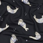 Ekologisk Jersey - Digital Print Seals Navy Ekologisk Jersey - Digital Print Seals Navy