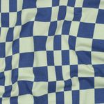 Jersey - Tissu coordonné Carrés Cool Vert clair Bleu
