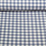 Flanelle de coton - Carreaux Ecru Bleu