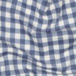 Baumwoll-Flanell - Karo Ecru Blau