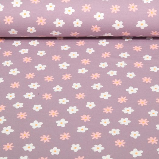 Jersey bio - Petites fleurs Violet