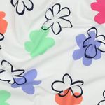 Jersey - Blommor Ecru Jersey - Blommor Ecru