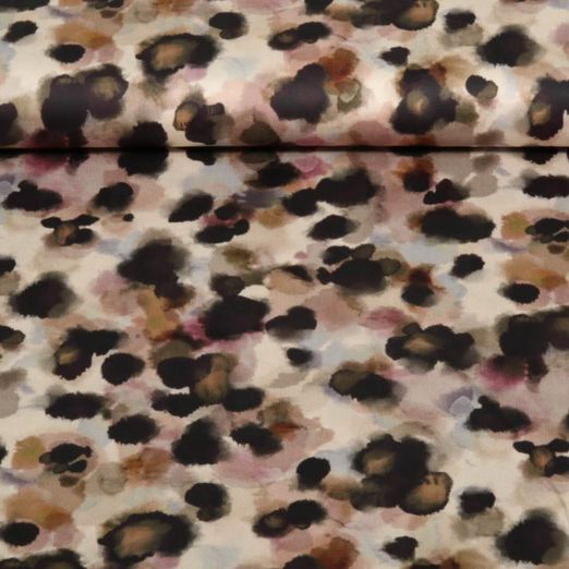 Satin de coton - Léopard Aquarelle Beige