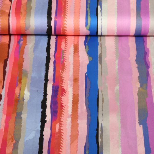 Baumwoll-Satin - Steifen Multicolor