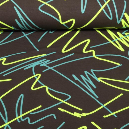 Jersey - Abstrait Anthracite Fluo