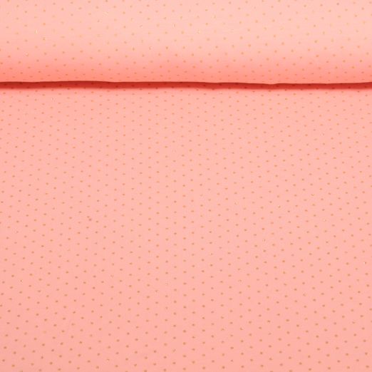 Jersey Sanetta - Petits strass Rose Doré