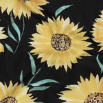 Baumwoll-Popeline - Digitaldruck Sonnenblumen Schwarz Baumwoll-Popeline - Digitaldruck Sonnenblumen Schwarz