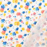 Cretonne di cotone - Stampa digitale Macchie di colore bianco
