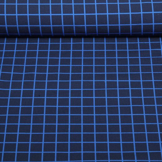 Toile canevas bio - Hamburger Liebe Impr. digi. Beetles & Bugs Grids Bleu marine foncé