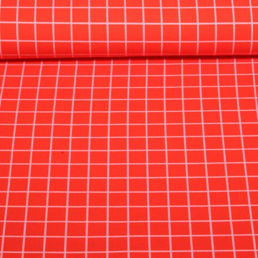 Toile canevas bio - Hamburger Liebe Impr. digi. Beetles & Bugs Grids Rouge