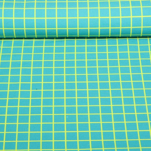 Bio Canvas - Hamburger Liebe Digitaldruck Beetles & Bugs Grids Petrol