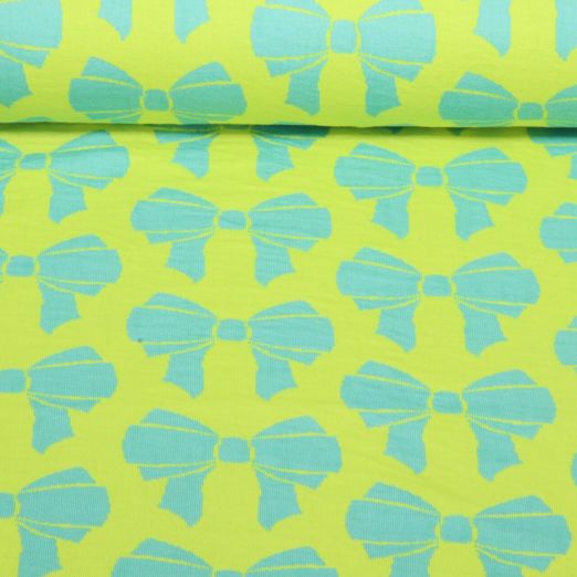 Sweat bio - Amour Hambourgeois Doubleface Jacquard Beetles & Bugs - BOW Vert kiwi