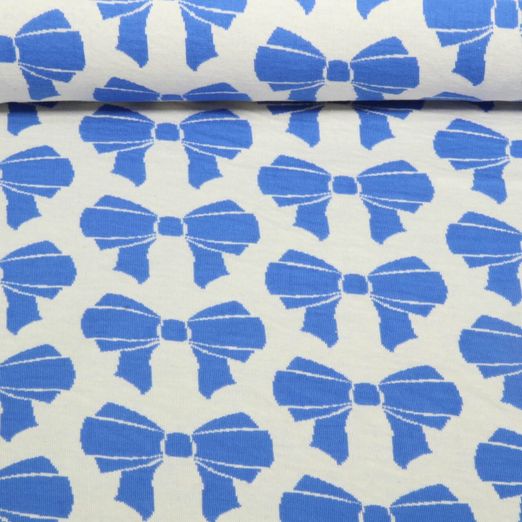 Sweat bio Jacquard double face - Hamburger Liebe Beetles & Bugs - Bow Bleu
