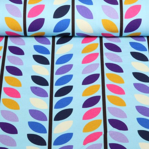 Toile canevas bio - Hamburger Liebe Impr. digi. Beetles & Bugs Moonflower Bleu