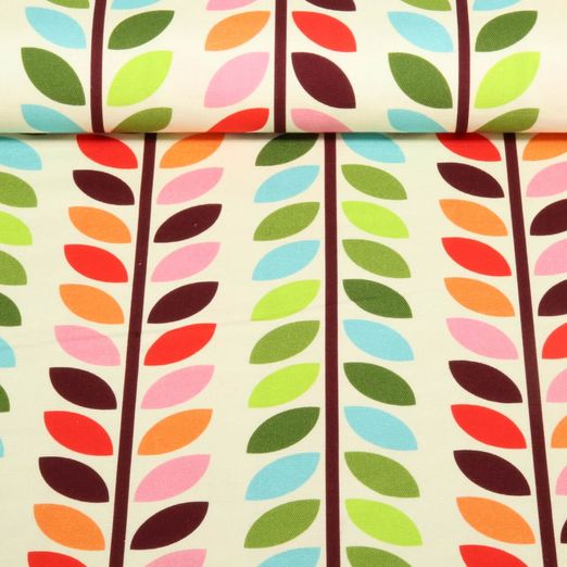 Bio Canvas - Hamburger Liebe Digitaldruck Beetles & Bugs Moonflower Ecru