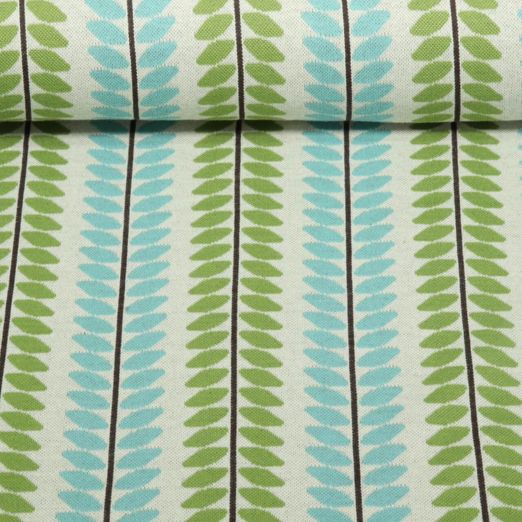Jersey jacquard bio - Hamburger Liebe Beetles & Bugs Liana Bleu Vert
