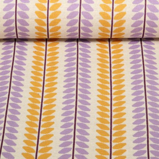 Bio Jacquard Jersey - Hamburger Liebe Beetles & Bugs Liana Gelb Lila