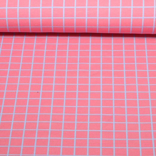 Bio Sommersweat - Hamburger Liebe Digitaldruck Beetles & Bugs Grids Rosa