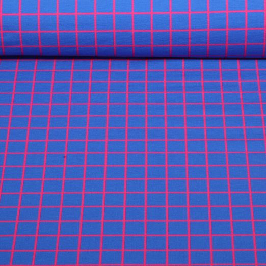Bio Sommersweat - Hamburger Liebe Digitaldruck Beetles & Bugs Grids Blau
