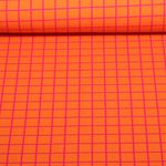 Camisola de verão orgânica - impressão digital Beetles & Bugs Grids Laranja