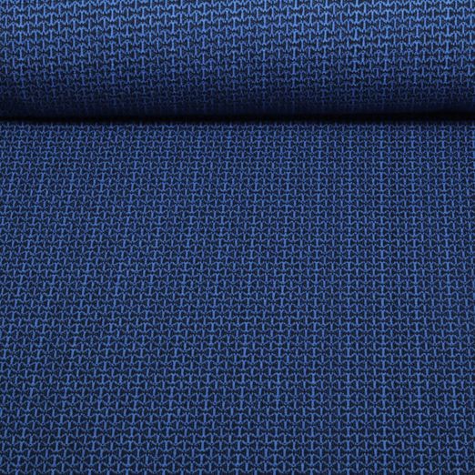 Jersey jacquard bio - Hamburger Liebe Beetles & Bugs Mini Bow Knit Bleu