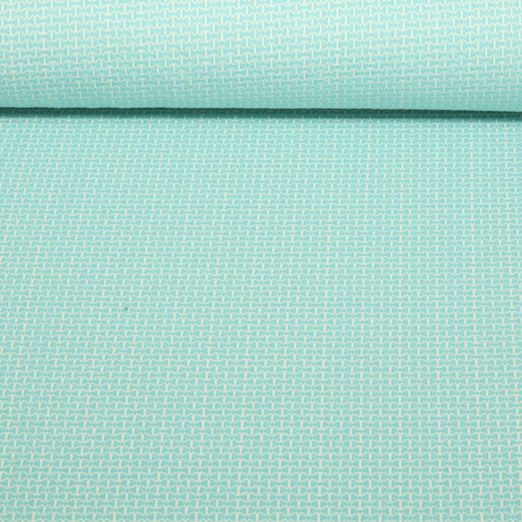 Jersey jacquard bio - Hamburger Liebe Beetles & Bugs Mini Bow Knit Turquoise