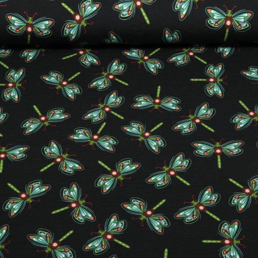 Jersey bio - Hamburger Liebe Impression digitale Beetles & Bugs Dragonfly Noir