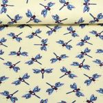 Jersey bio - Hamburger Liebe Impression digitale Beetles & Bugs Dragonfly Ecru