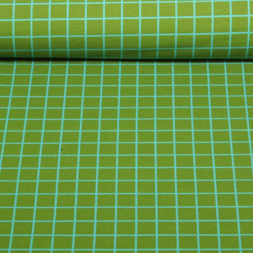 Sweat d'été bio - Hamburger Liebe Impr. digi. Beetles & Bugs Grids Vert mousse