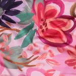 Baumwoll-Satin - Digitaldruck Blüten Rosa Multicolor