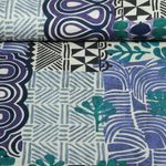 Baumwoll-Canvas - Digitaldruck Abstrakte Muster Blau