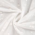 Tulle souple - Cygnes brodés Blanc Tulle souple - Cygnes brodés Blanc