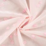 Tulle souple - Petits noeuds brodés Rose Tulle souple - Petits noeuds brodés Rose