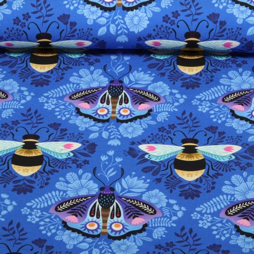 Jersey bio - Hamburger Liebe Impression digitale Beetles & Bugs Bees and Friends Bleu