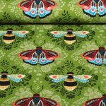 Bio Jersey - Hamburger Liebe Digitaldruck Beetles & Bugs Bees and Friends Grün